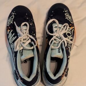 Wilson Women's Navy and Orange Graffiti Sneakers